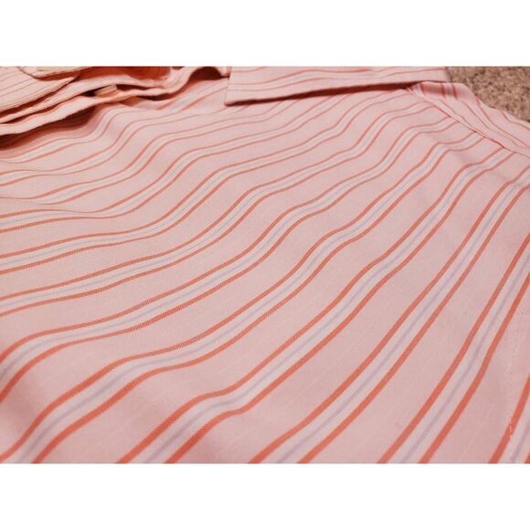 LL Bean Women's 2X Striped Pink Cotton Long Sleeve Button Down Shirt - Picture 6 of 7